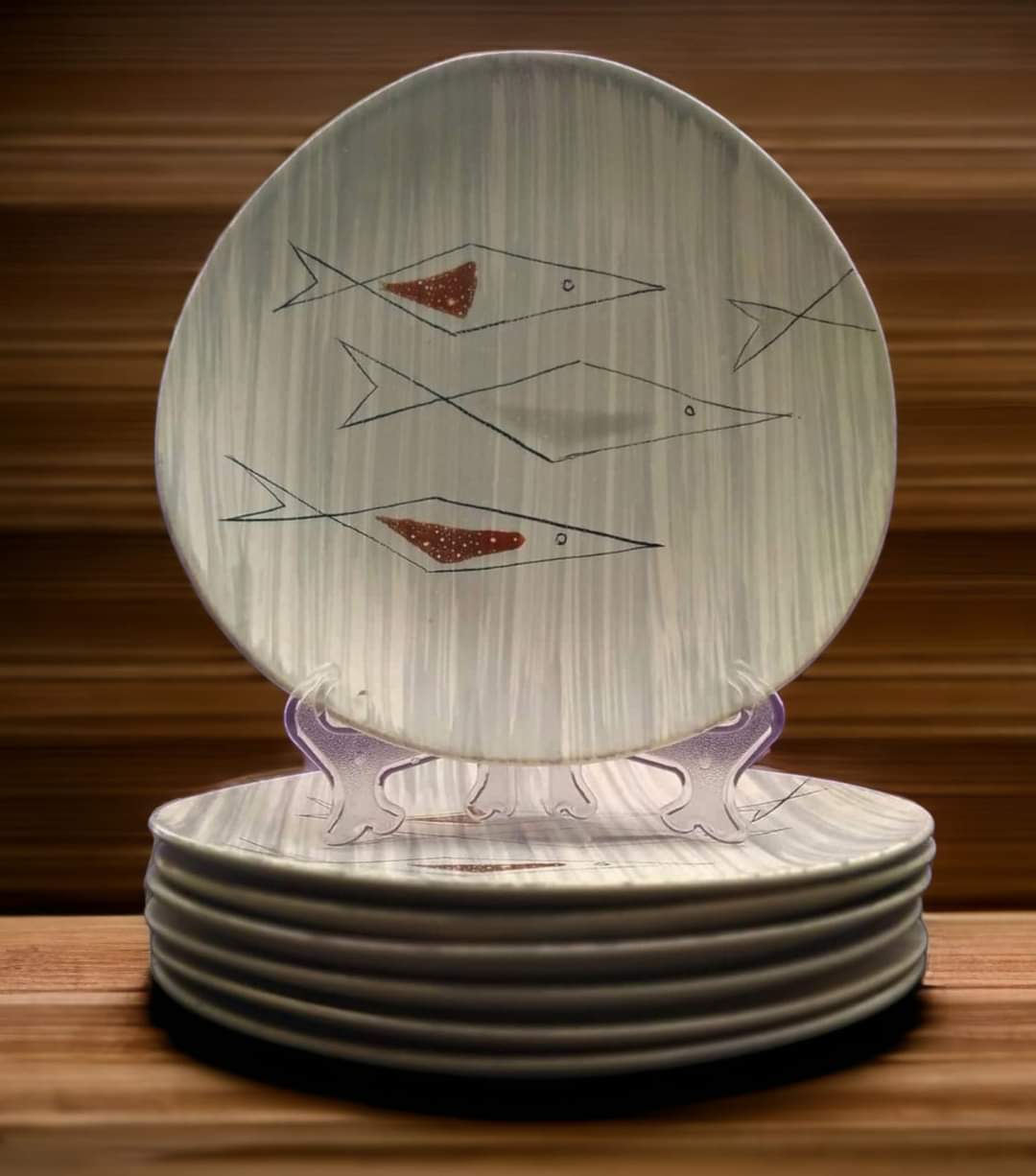 סט צלחות דגים